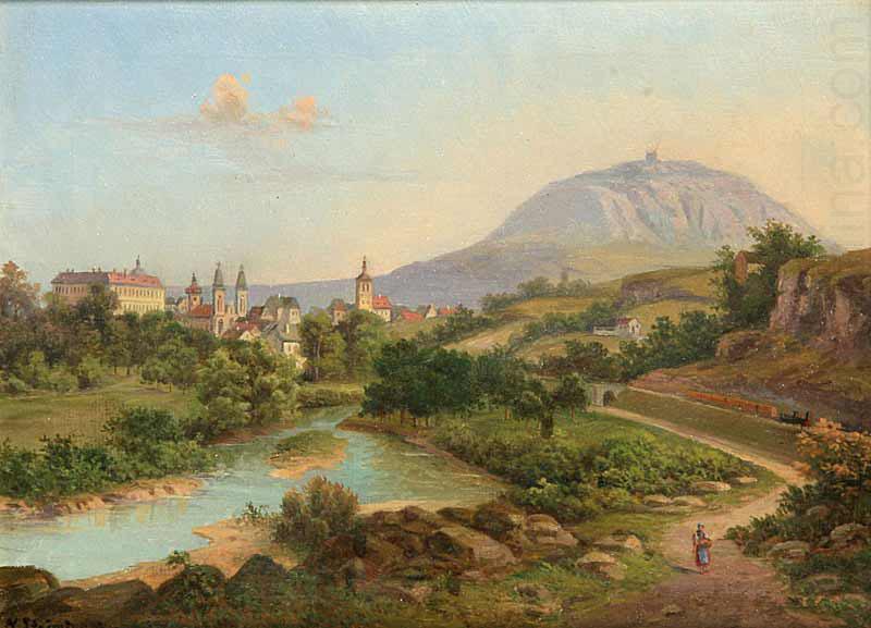 unknow artist A View of Roudnice with Mount rip china oil painting image